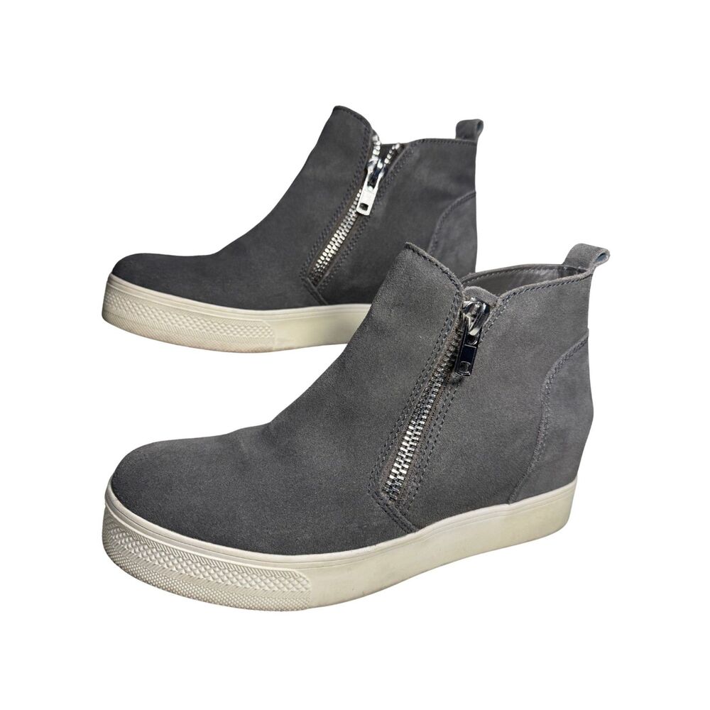 Steve Madden | Wedgie Gray Suede Platform Sneaker Bootie | Size 8.5
